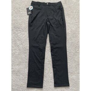 New PULI Men’s Black Stretch Slim Fit Waterproof Golf Pants with Pockets 32Wx32L